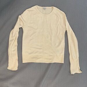 Jigsaw Super Soft Cloud Wool Sweater in Cream